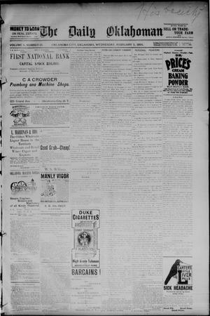 The Daily Oklahoman (Oklahoma City, Okla.), Vol. 8, No. 30, Ed. 1 Wednesday, February 5, 1896