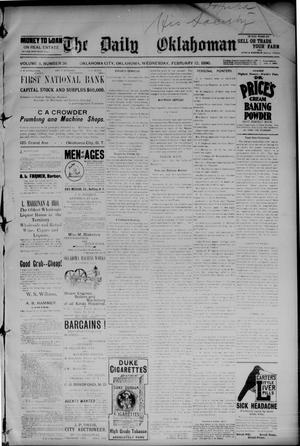 The Daily Oklahoman (Oklahoma City, Okla.), Vol. 8, No. 36, Ed. 1 Wednesday, February 12, 1896