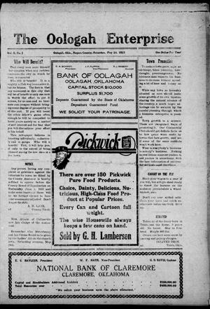 Oologah Enterprise (Oologah, Okla.), Vol. 2, No. 1, Ed. 1 Saturday, May 24, 1913
