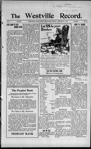 The Westville Record. (Westville, Okla.), Vol. 1, No. 44, Ed. 1 Friday, January 17, 1913