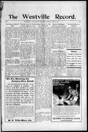 The Westville Record. (Westville, Okla.), Vol. 4, No. 3, Ed. 1 Friday, April 2, 1915