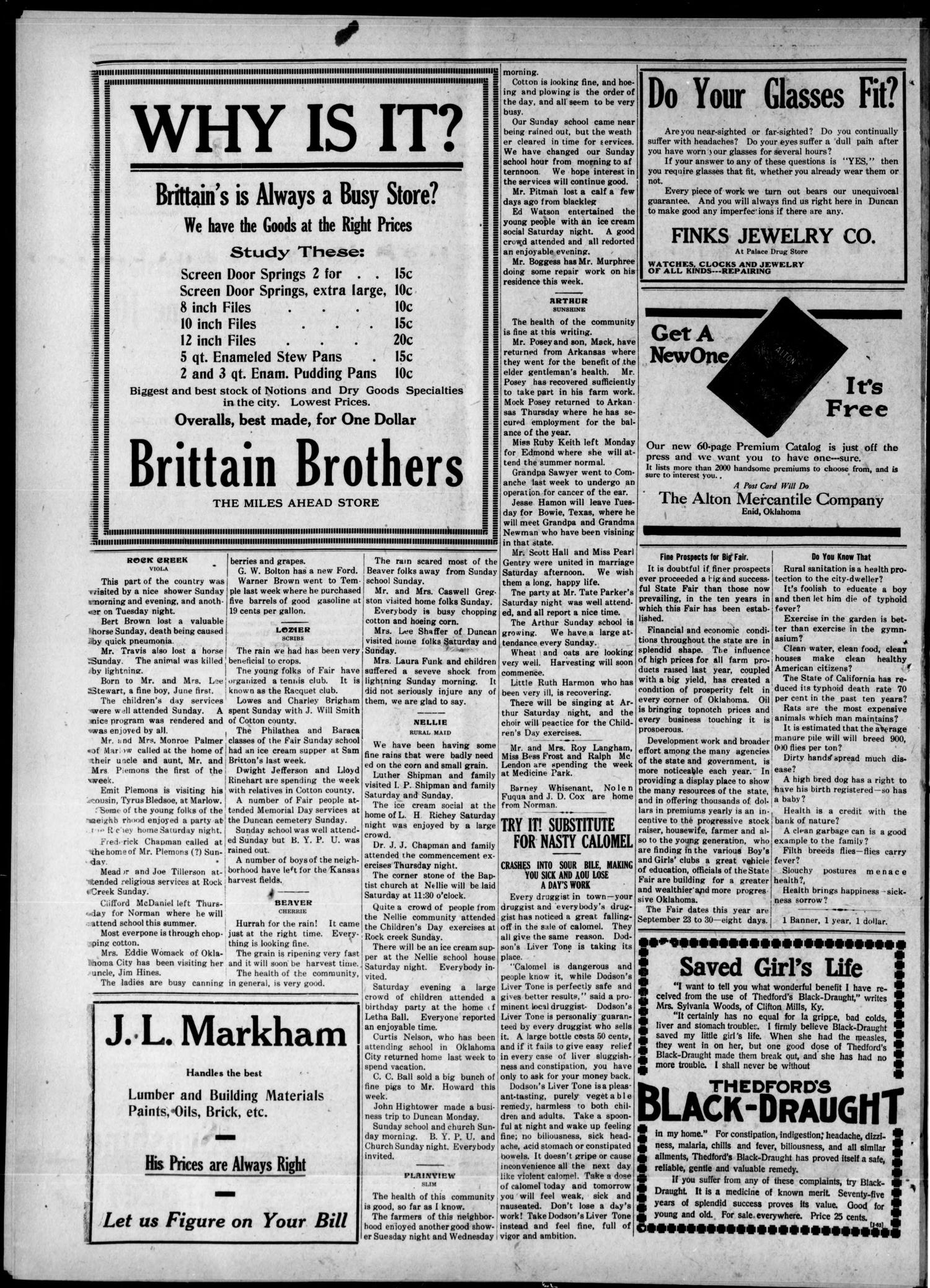 The Duncan Banner (Duncan, Okla.), Vol. 24, No. 41, Ed. 1 Friday, June 9, 1916
                                                
                                                    [Sequence #]: 2 of 8
                                                