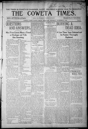 The Coweta Times. (Coweta, Indian Terr.), Vol. 1, No. 20, Ed. 1 Thursday, November 23, 1905