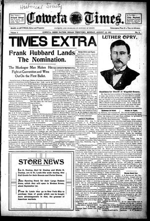 Coweta Times. (Coweta, Indian Terr.), Vol. 3, No. 4, Ed. 1 Thursday, August 8, 1907