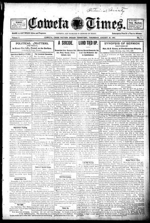 Coweta Times. (Coweta, Indian Terr.), Vol. 3, No. 7, Ed. 1 Thursday, August 29, 1907