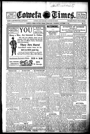 Coweta Times. (Coweta, Indian Terr.), Vol. 3, No. 12, Ed. 1 Thursday, October 3, 1907