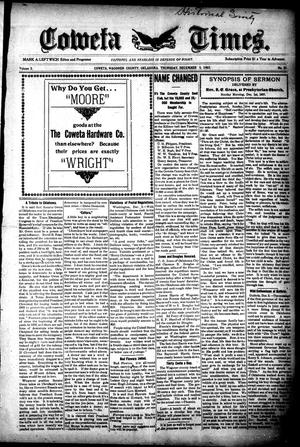 Coweta Times. (Coweta, Okla.), Vol. 3, No. 21, Ed. 1 Thursday, December 5, 1907