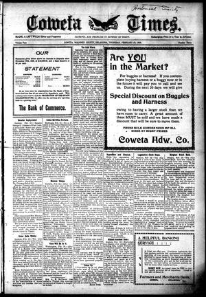 Coweta Times. (Coweta, Okla.), Vol. 4, No. 30, Ed. 1 Thursday, February 18, 1909