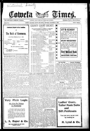 Coweta Times. (Coweta, Okla.), Vol. 5, No. 18, Ed. 1 Thursday, November 11, 1909
