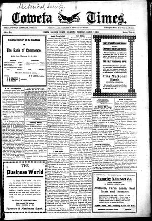 Coweta Times. (Coweta, Okla.), Vol. 5, No. 36, Ed. 1 Thursday, March 17, 1910