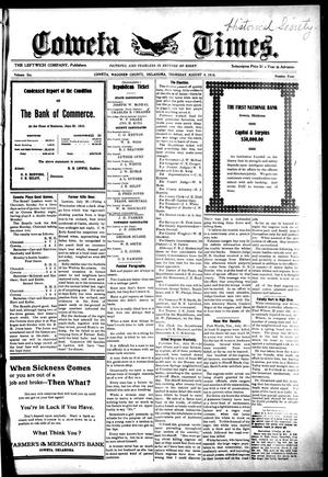 Coweta Times. (Coweta, Okla.), Vol. 6, No. 4, Ed. 1 Thursday, August 4, 1910