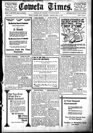 Coweta Times. (Coweta, Okla.), Vol. 7, No. 41, Ed. 1 Thursday, April 18, 1912