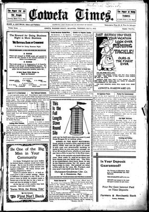Coweta Times. (Coweta, Okla.), Vol. 7, No. 52, Ed. 1 Thursday, July 4, 1912