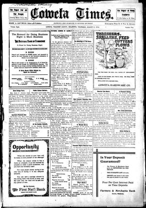 Coweta Times. (Coweta, Okla.), Vol. 8, No. 5, Ed. 1 Thursday, August 8, 1912