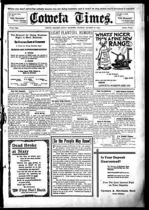 Coweta Times. (Coweta, Okla.), Vol. 8, No. 13, Ed. 1 Thursday, October 10, 1912
