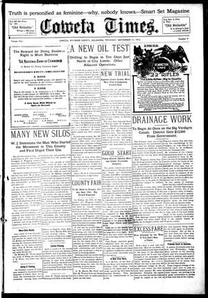 Coweta Times. (Coweta, Okla.), Vol. 9, No. 9, Ed. 1 Thursday, September 11, 1913