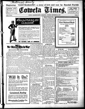 Coweta Times. (Coweta, Okla.), Vol. 13, No. 10, Ed. 1 Thursday, September 13, 1917