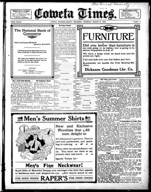 Coweta Times. (Coweta, Okla.), Vol. 14, No. 4, Ed. 1 Thursday, August 8, 1918