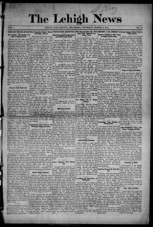 The Lehigh News (Lehigh, Okla.), Vol. 1, No. 13, Ed. 1 Thursday, March 27, 1913