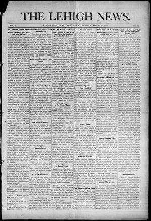 The Lehigh News. (Lehigh, Okla.), Vol. 2, No. 35, Ed. 1 Thursday, August 27, 1914
