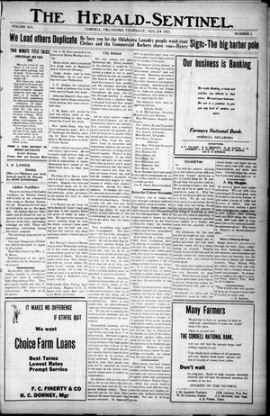 The Herald-Sentinel. (Cordell, Okla.), Vol. 19, No. 1, Ed. 1 Thursday, August 24, 1911