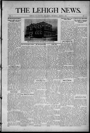The Lehigh News. (Lehigh, Okla.), Vol. 3, No. 10, Ed. 1 Thursday, March 4, 1915