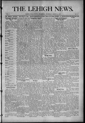 The Lehigh News. (Lehigh, Okla.), Vol. 3, No. 12, Ed. 1 Thursday, March 18, 1915