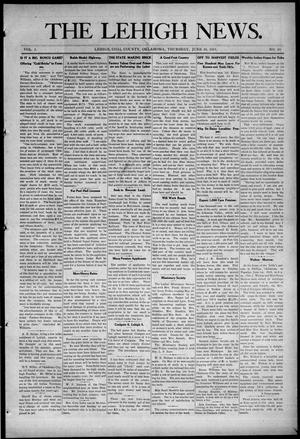 The Lehigh News. (Lehigh, Okla.), Vol. 3, No. 24, Ed. 1 Thursday, June 10, 1915