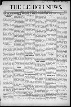 The Lehigh News. (Lehigh, Okla.), Vol. 4, No. 7, Ed. 1 Thursday, February 10, 1916