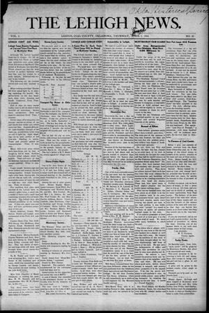 The Lehigh News. (Lehigh, Okla.), Vol. 4, No. 23, Ed. 1 Thursday, June 1, 1916
