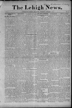 The Lehigh News. (Lehigh, Okla.), Vol. 4, No. 41, Ed. 1 Thursday, October 5, 1916