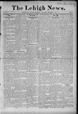 The Lehigh News. (Lehigh, Okla.), Vol. 4, No. 42, Ed. 1 Thursday, October 12, 1916