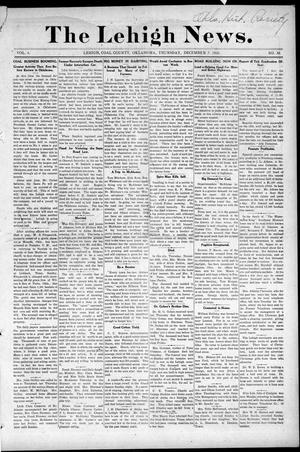 The Lehigh News. (Lehigh, Okla.), Vol. 4, No. 50, Ed. 1 Thursday, December 7, 1916