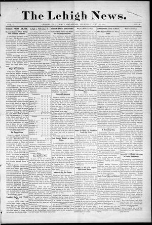 The Lehigh News. (Lehigh, Okla.), Vol. 5, No. 30, Ed. 1 Thursday, July 19, 1917