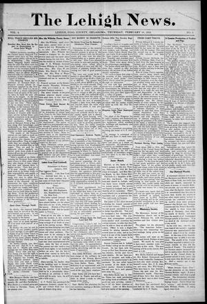 The Lehigh News. (Lehigh, Okla.), Vol. 6, No. 8, Ed. 1 Thursday, February 14, 1918
