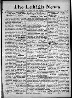 The Lehigh News (Lehigh, Okla.), Vol. 6, No. 35, Ed. 1 Thursday, August 22, 1918