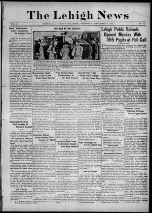 The Lehigh News (Lehigh, Okla.), Vol. 6, No. 38, Ed. 1 Thursday, September 12, 1918