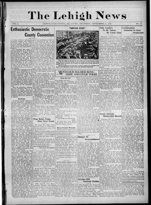 The Lehigh News (Lehigh, Okla.), Vol. 6, No. 40, Ed. 1 Thursday, September 26, 1918