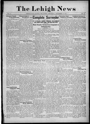 Primary view of object titled 'The Lehigh News (Lehigh, Okla.), Vol. 6, No. 47, Ed. 1 Thursday, November 14, 1918'.