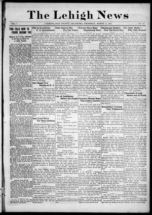 The Lehigh News (Lehigh, Okla.), Vol. 7, No. 12, Ed. 1 Thursday, March 13, 1919