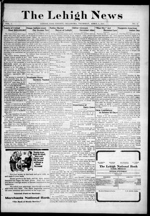 The Lehigh News (Lehigh, Okla.), Vol. 7, No. 15, Ed. 1 Thursday, April 3, 1919