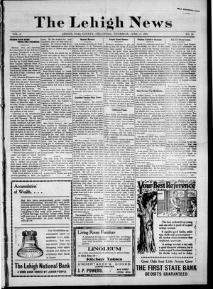 Primary view of object titled 'The Lehigh News (Lehigh, Okla.), Vol. 8, No. 25, Ed. 1 Thursday, June 17, 1920'.
