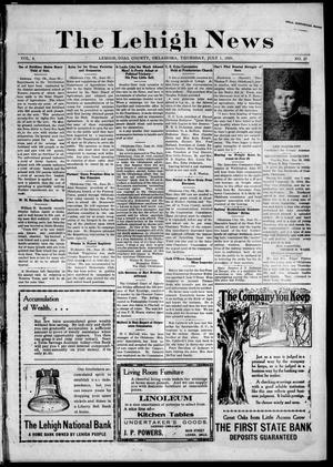 The Lehigh News (Lehigh, Okla.), Vol. 8, No. 27, Ed. 1 Thursday, July 1, 1920