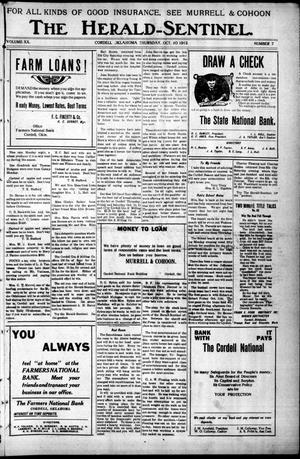 The Herald-Sentinel. (Cordell, Okla.), Vol. 20, No. 7, Ed. 1 Thursday, October 10, 1912