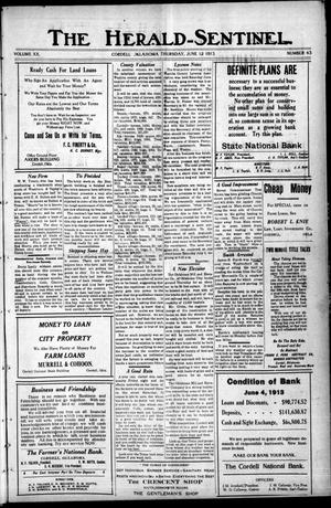 The Herald-Sentinel. (Cordell, Okla.), Vol. 20, No. 43, Ed. 1 Thursday, June 12, 1913