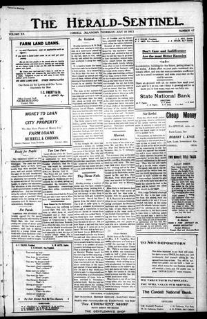 The Herald-Sentinel. (Cordell, Okla.), Vol. 20, No. 47, Ed. 1 Thursday, July 10, 1913