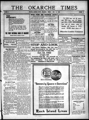 The Okarche Times. (Okarche, Okla.), Vol. 31, No. 25, Ed. 2 Friday, October 6, 1922