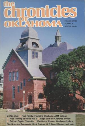 Primary view of object titled 'Chronicles of Oklahoma, Volume 68, Number 4, Winter 1990-91'.