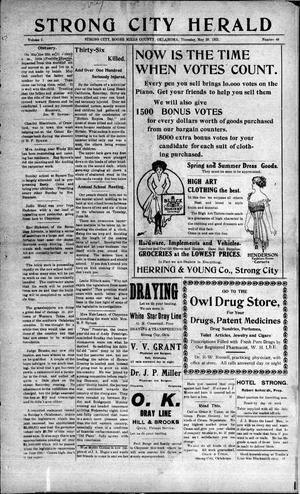 Strong City Herald (Strong City, Okla.), Vol. 1, No. 48, Ed. 1 Thursday, May 29, 1913