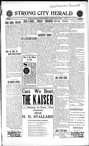 Strong City Herald (Strong City, Okla.), Vol. 6, No. 36, Ed. 1 Thursday, March 14, 1918